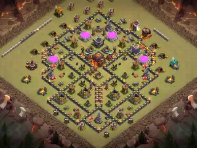 Layout TH10 War Base Anti 2 Star Layout for Clash of Clans