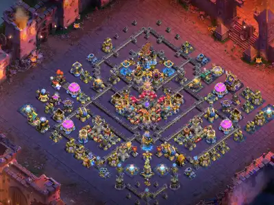 Layout TH18 War Base Copy Link for Clash of Clans Anti 2 Star