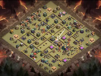 Layout TH14 Anti 3 Star War Base for Clash of Clans Copy Link