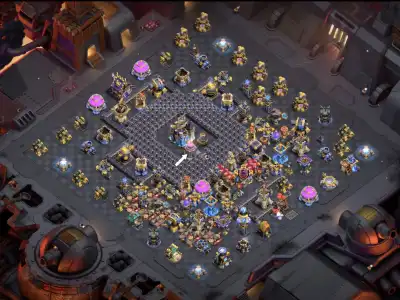 Layout TH18 War Base Anti 3 Star Maze for clash of clans