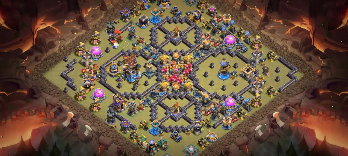 TH18 War Base with Offset Town Hall and Heavy Core