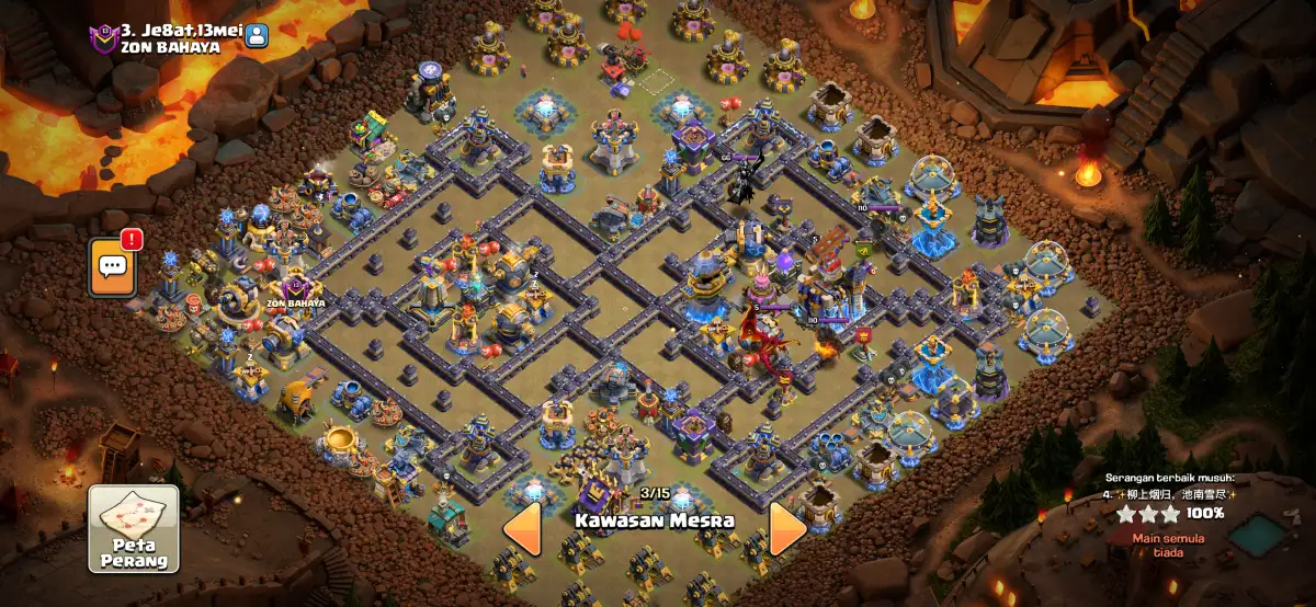 TH18 War Base with Split Core and Tough TH Access