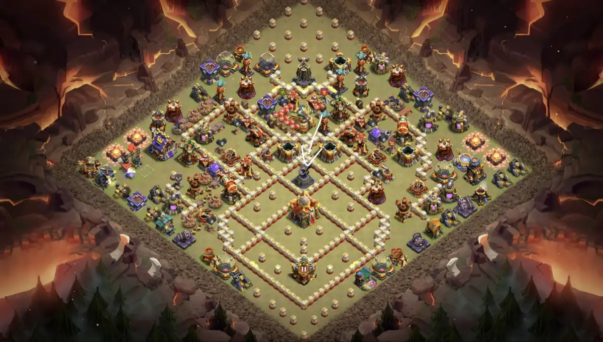 TH16 War Badr Base for Clash of Clans Anti 3 Star