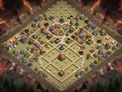 Layout TH16 War Badr Base for Clash of Clans Anti 3 Star