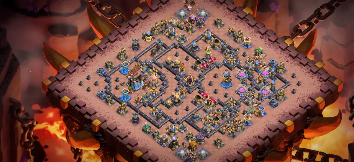 TH18 War Base Anti 2 Star Layout for Clash of Clans