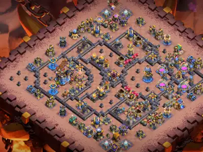 Layout TH18 War Base Anti 2 Star Layout for Clash of Clans