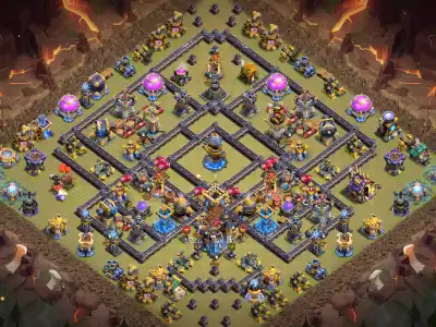 Layout TH18 War Base Anti 2 Star Layout for Legend League
