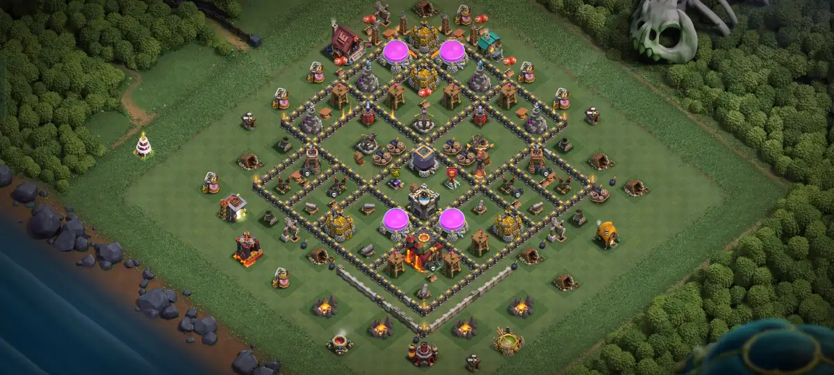 TH10 Anti 3 Star War Base Layout | Strong vs Dragons