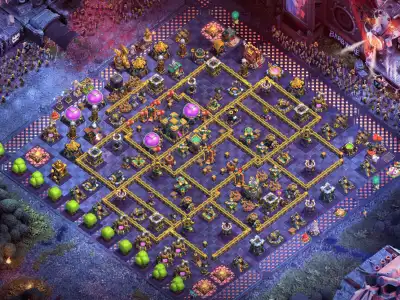 Layout TH14 Hybrid Base with Anti Electro Dragon Air Spread