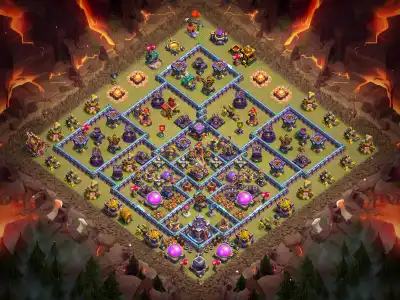 Layout TH15 War Base Anti 3 Star Link for Clash of Clans