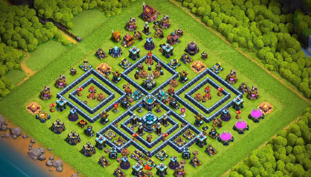 TH13 Legend League Base for CoC with Ring Defense