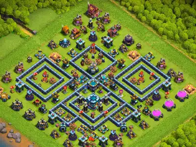 Layout TH13 Legend League Base for CoC with Ring Defense