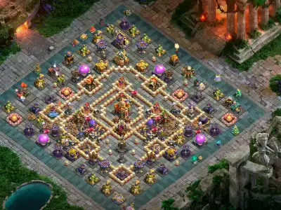 Layout TH16 Anti 2 Star War Base for Clash of Clans Copy Link