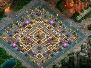 TH16 Anti 2 Star War Base for Clash of Clans Copy Link