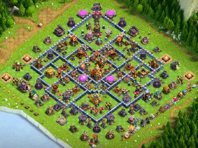 Layout TH16 War Base Copy Link for Clash of Clans Anti 2 Star