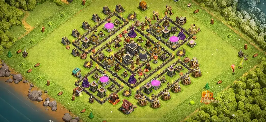 Layout Smartest TH9 Defense Coc Layout | Anti 2 Stars Indian Home