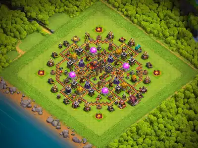 Layout TH10 Defense Base Layout for Clash of Clans Copy Link