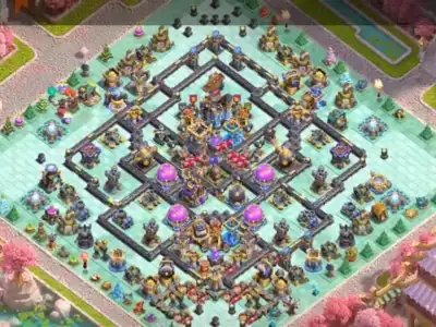 Layout TH18 Anti Everything COC Base Layout with Diamond Walls