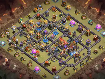 Layout TH18 Anti 2 Star Base with Split Core Defense