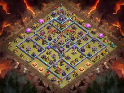 Layout TH15 War Base Anti 3 Star Layout for Clash of Clans