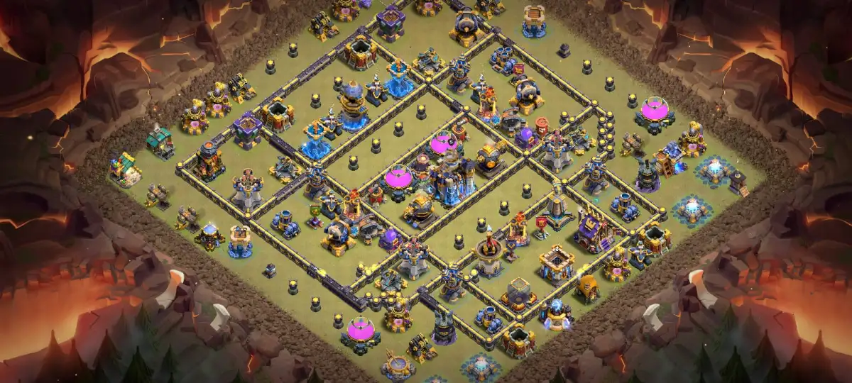 TH18 War Base for Clash of Clans Anti 2 Star Link
