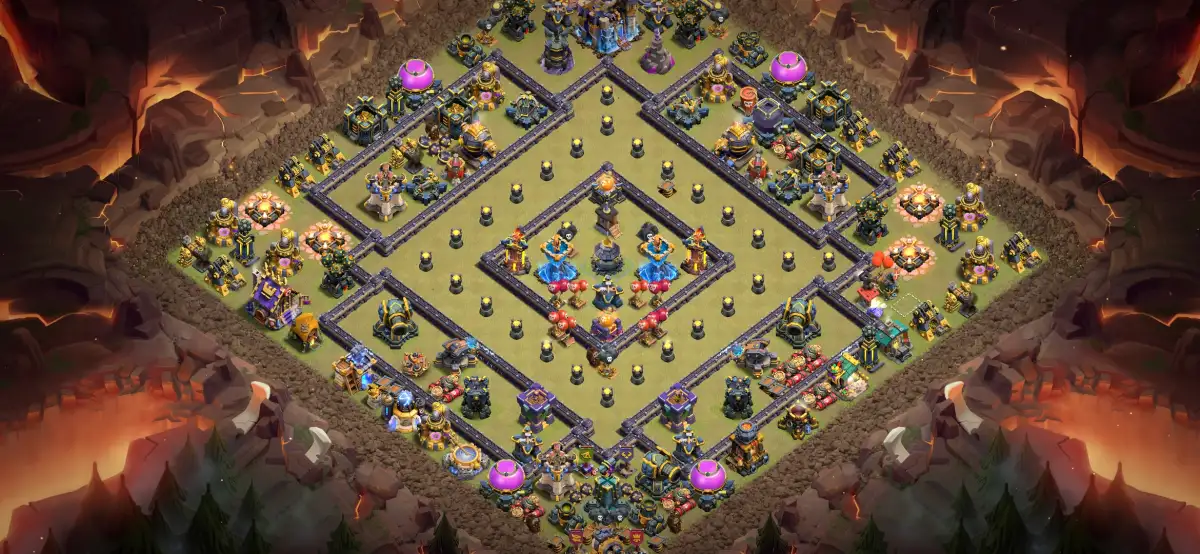 TH18 War Base with Offset Town Hall & Invis Core (Copy Link)