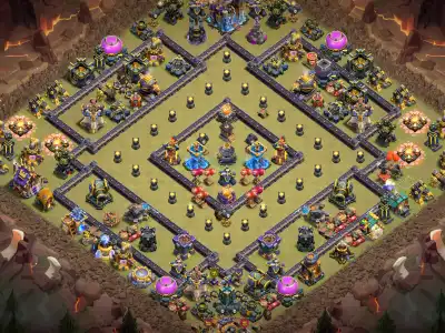 Layout TH18 War Base with Offset Town Hall & Invis Core (Copy Link)