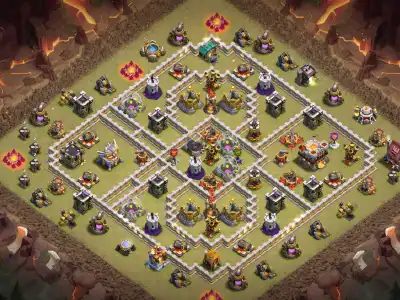Layout TH11 War Base for CoC | Anti 3 Star Clash of Clans