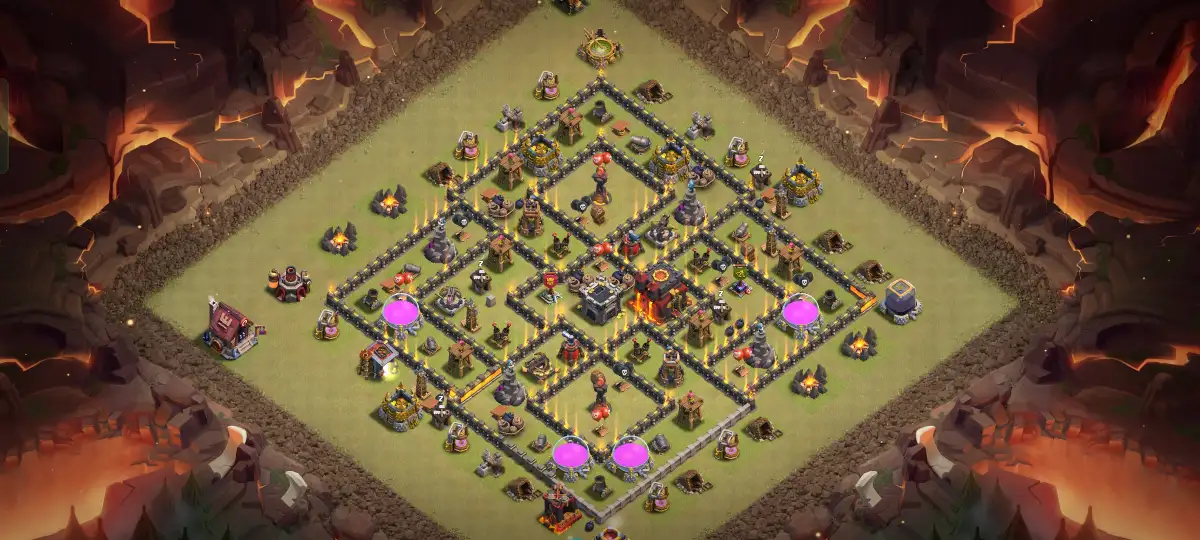 TH10 War Base Anti Air / Dragon Layout with Copy Link