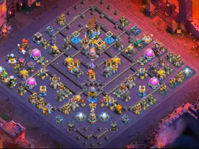 Layout TH18 Legend League Hybrid Base | Clash of Clans Bases