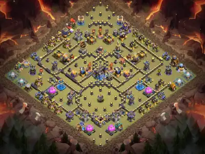 Layout TH18 War Badr Base Layout for Clash of Clans Defense
