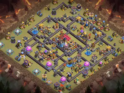 Layout TH18 War Base Anti 2 Star Layout for Legend League