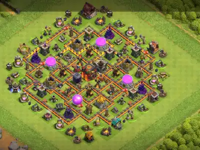 Layout TH10 Hybrid Base Layout for Clash of Clans Defense