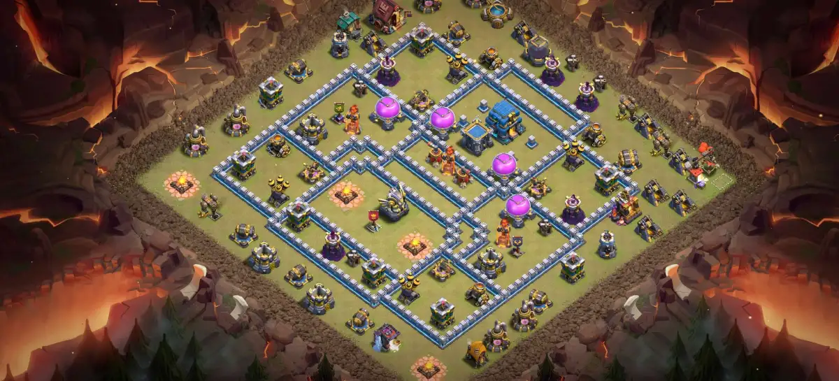 TH12 Clash of Clans War Base for Electro Dragon Defense