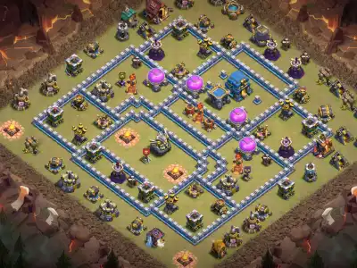 Layout TH12 Clash of Clans War Base for Electro Dragon Defense