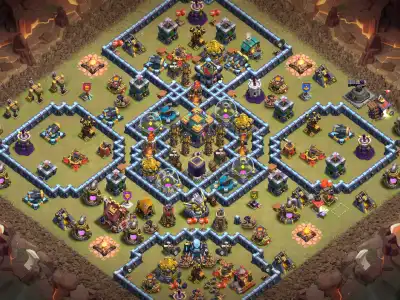 Layout TH14 War Base Copy Link | Anti 2 Star Ring Layout