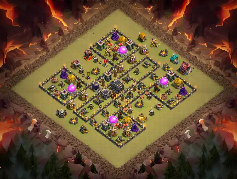 TH9 War Base Anti 3 Star Layout for Clash of Clans