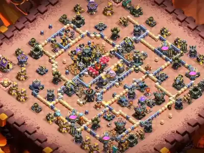 Layout TH17 War Base Anti 2 Star Layout for Clash of Clans