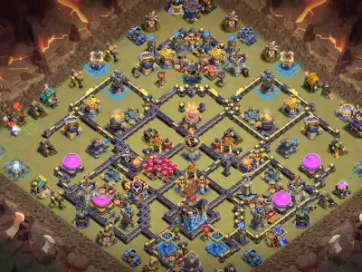 Layout TH18 War Base Anti 3 Star Layout for Clash of Clans