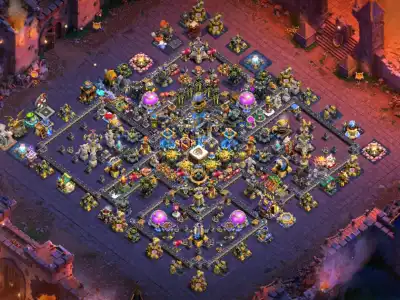 Layout TH18 War Base for coc Anti 2 Star Legend Copy Link