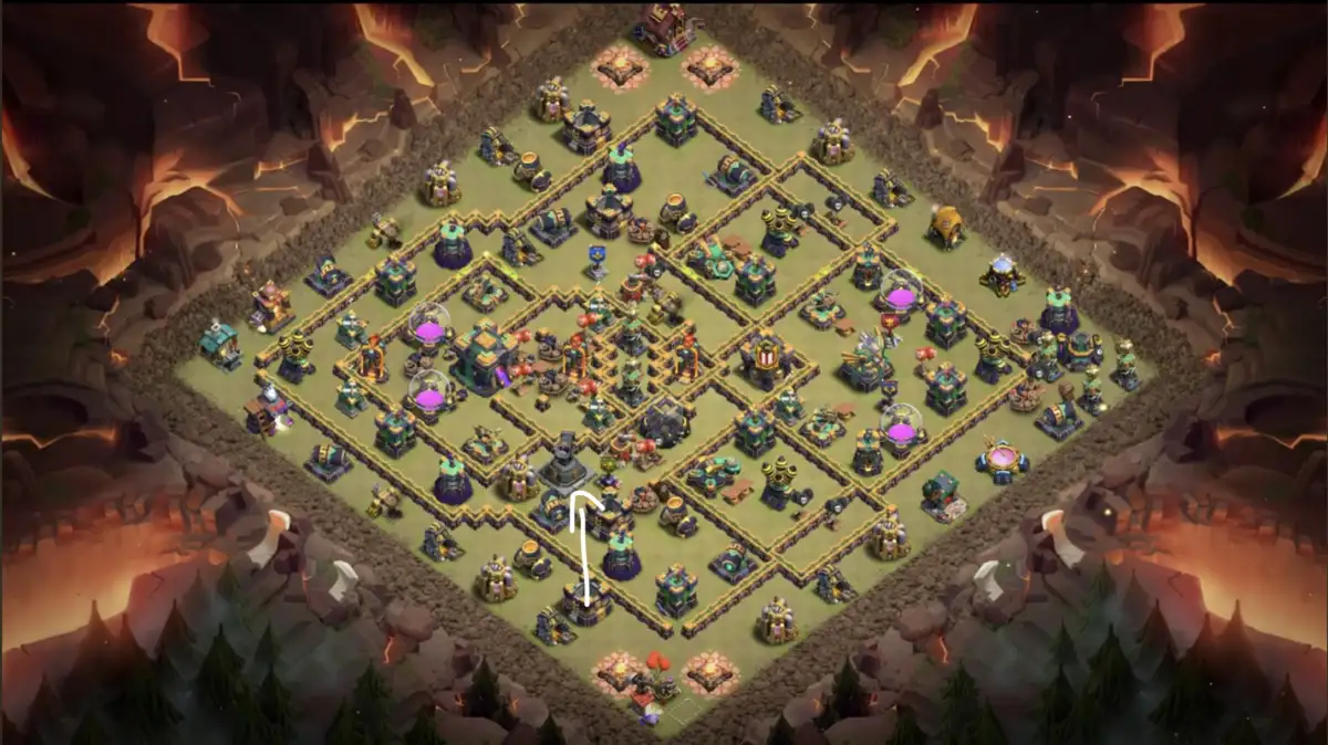 TH14 War Base for CoC Anti 3 Star Diamond Layout