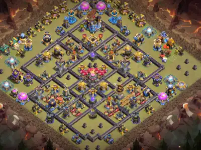 Layout TH18 War Base Anti 2 Star Ring Style for Legend League