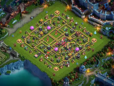 Layout TH14 War Base with Anti Electro Dragon Setup