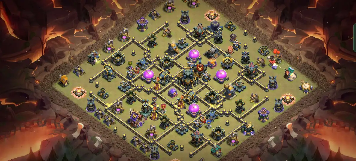 TH17 War Base Layout for Clash of Clans Anti 3 Star
