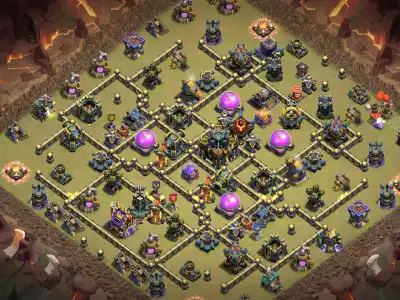 Layout TH17 War Base Layout for Clash of Clans Anti 3 Star