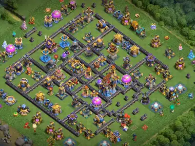 Layout TH18 Anti 2 Star Base with Central Town Hall