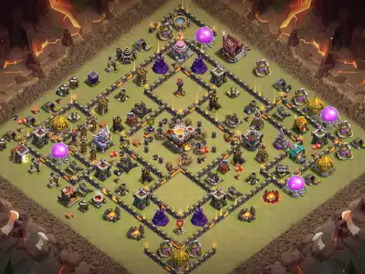 Layout TH11 War Base Copy Link | Anti 2 Star Ring Style Layout