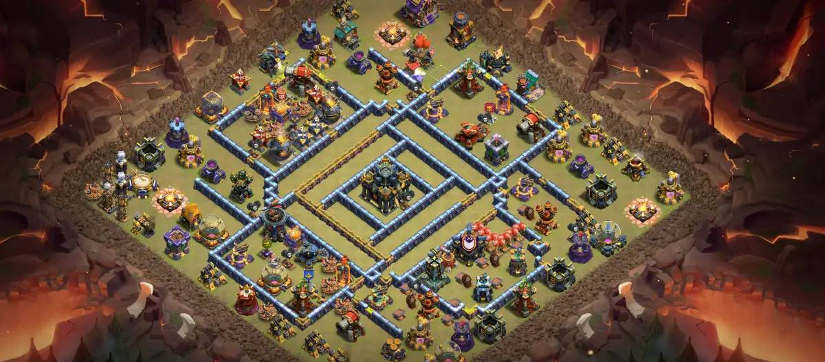 TH17 War COC Base Layout for Anti 3 Star Air Hits