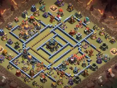 Layout TH17 War COC Base Layout for Anti 3 Star Air Hits