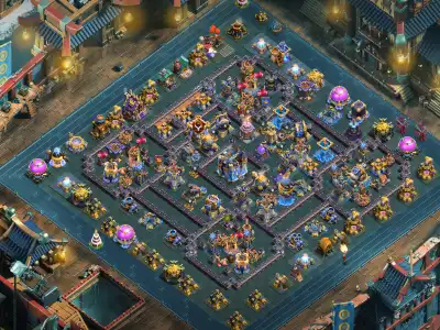Layout TH18 War Base Anti 3 Star for Electro Dragon Hits